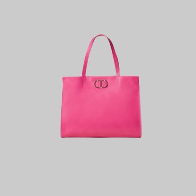 TWINSET | Borsa shopper ‘Étoile’ in pelle double FUCSIA